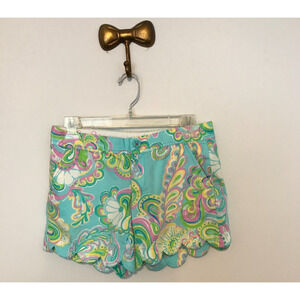 Lilly Pulitzer Shorely Blue Double Trouble Buttercup Shorts